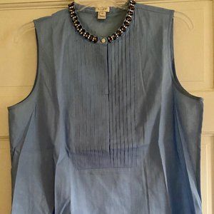 GUC J. Crew Women's Jewel Neck Sleeveless Blouse